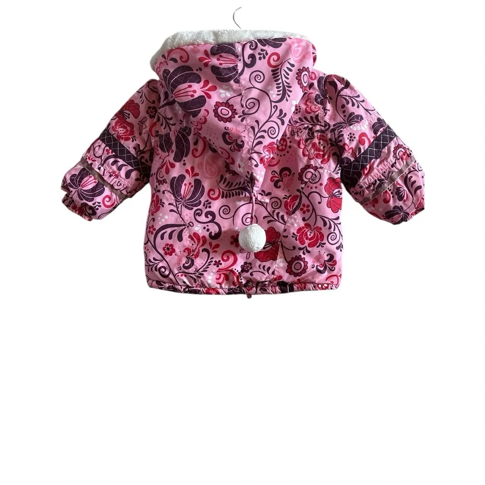 Gagou Tagou Girl's Whimsical‎ Hooded Toddler Winter Coat 2T Pink Purple Nature